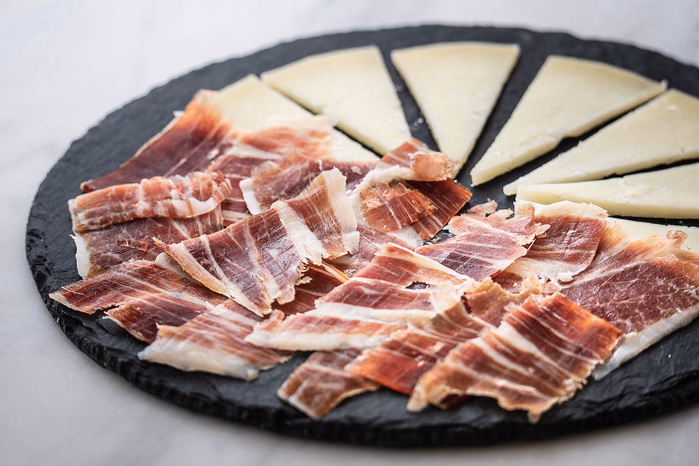 Jamón ibérico y queso curado gran reserva